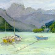 La Tournette vue du lac d'Annecy (1992) 5F