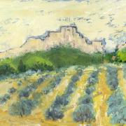 Oliveraie en pente aux Baux de Provence (1995) 6P