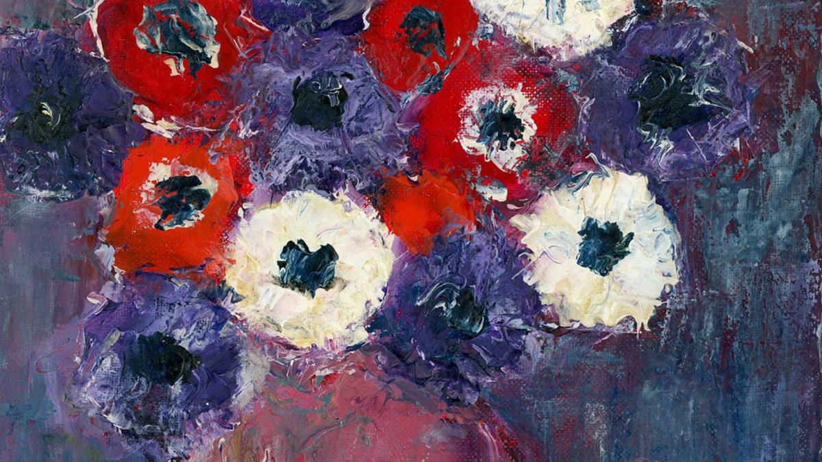 Bouquet au vase mauve (1994) 3F