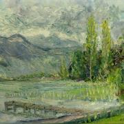 Ponton sur le lac d'Annecy (1981) 8P